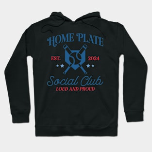 Home Plate Social Club, Midday, Softball Mom, Softball Dad, Softball Game Day, Softball Grandma, Softball Family Hoodie